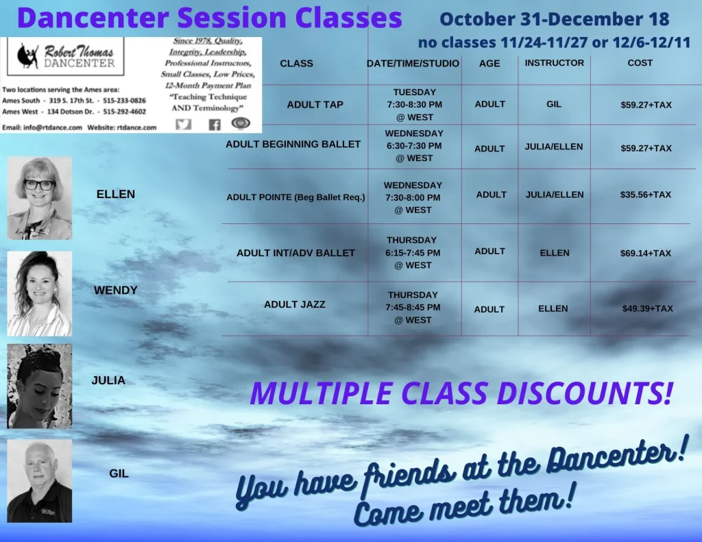 Flyer - Dancenter Session Classes 2022