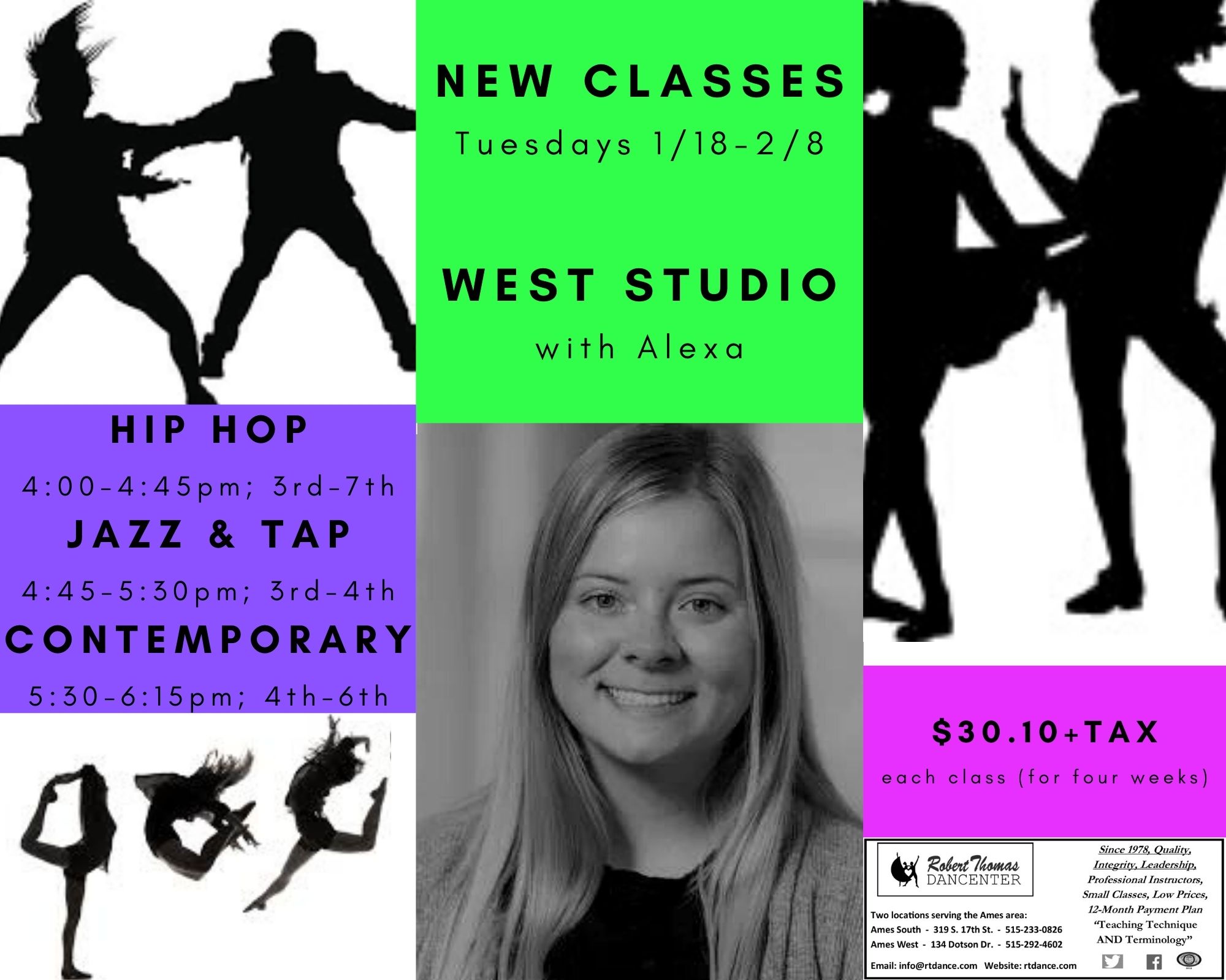 West Studio New Classes Flyer - 2022