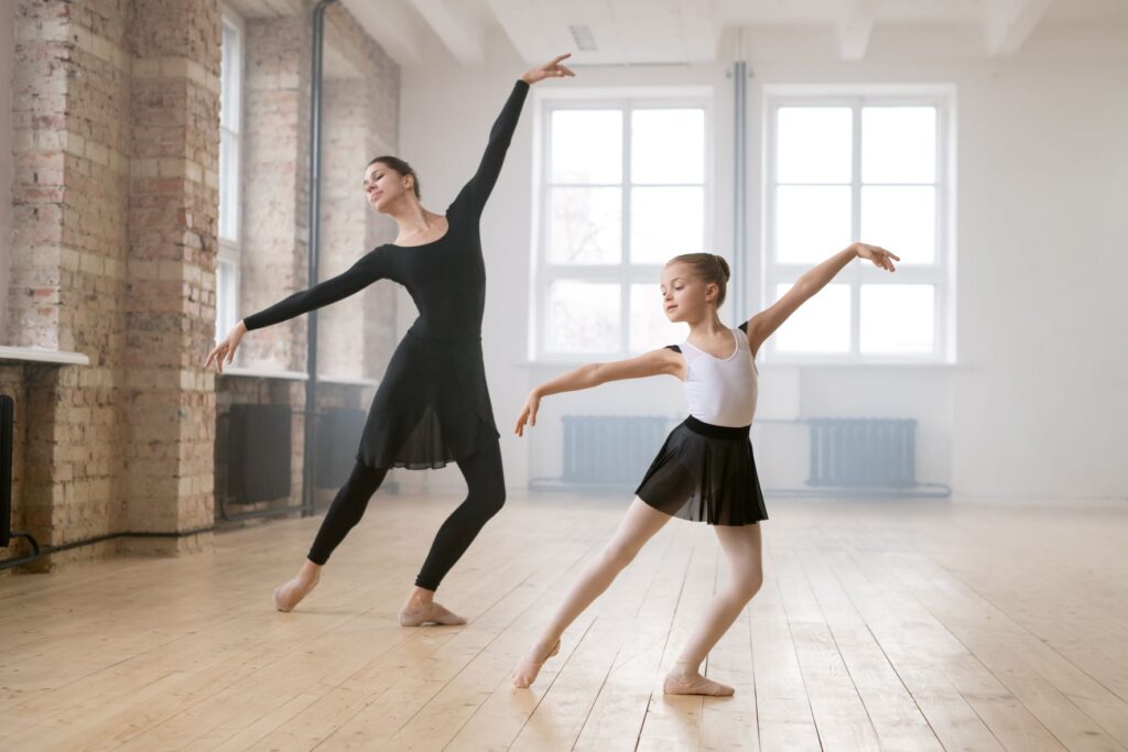 ballet dancer with coach